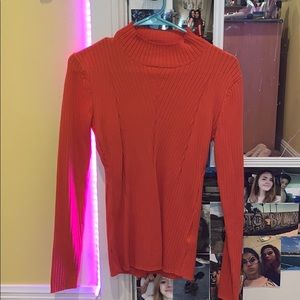 Orange turtle neck